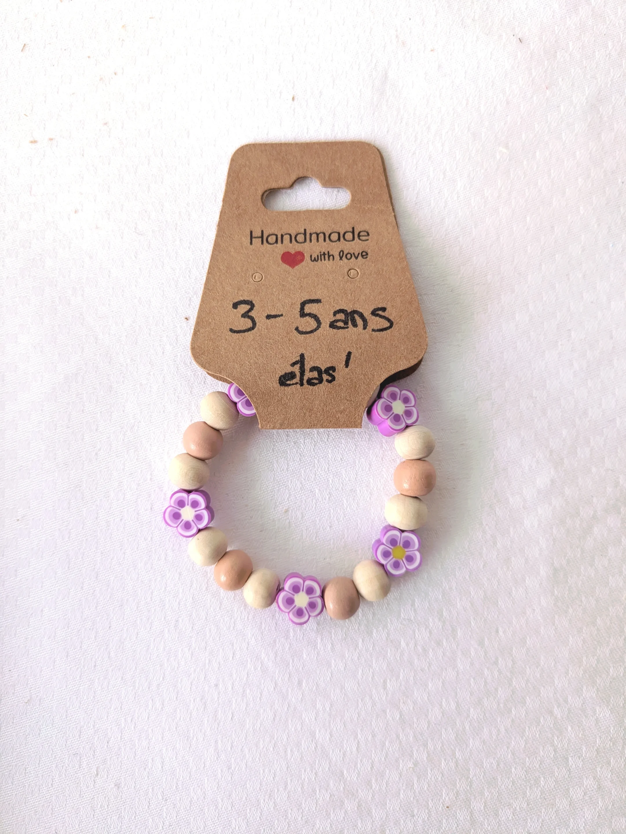 Bracelet élastique fleurs , taille 3-5 ans – Image 2