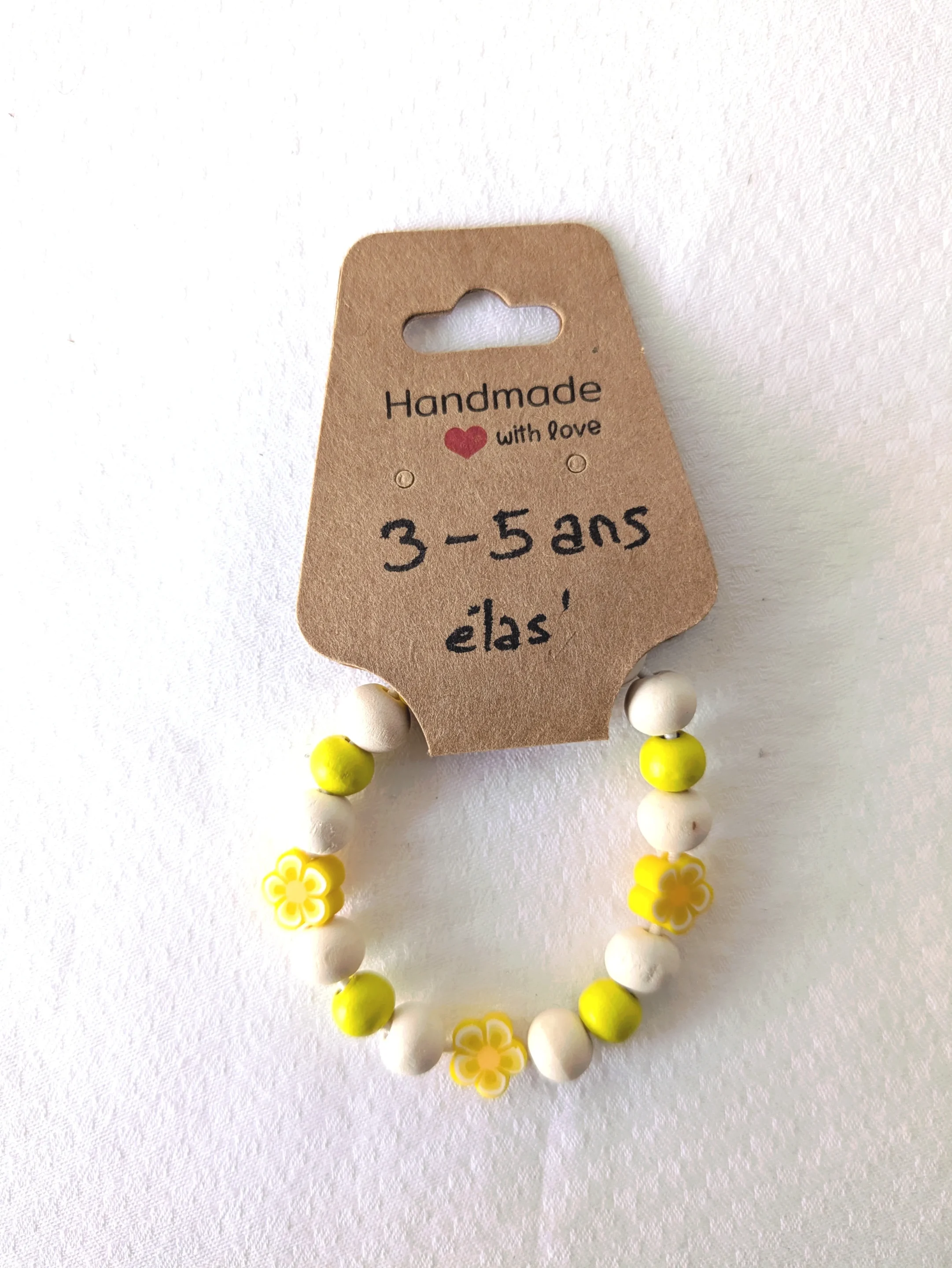 Bracelet élastique fleurs , taille 3-5 ans – Image 3