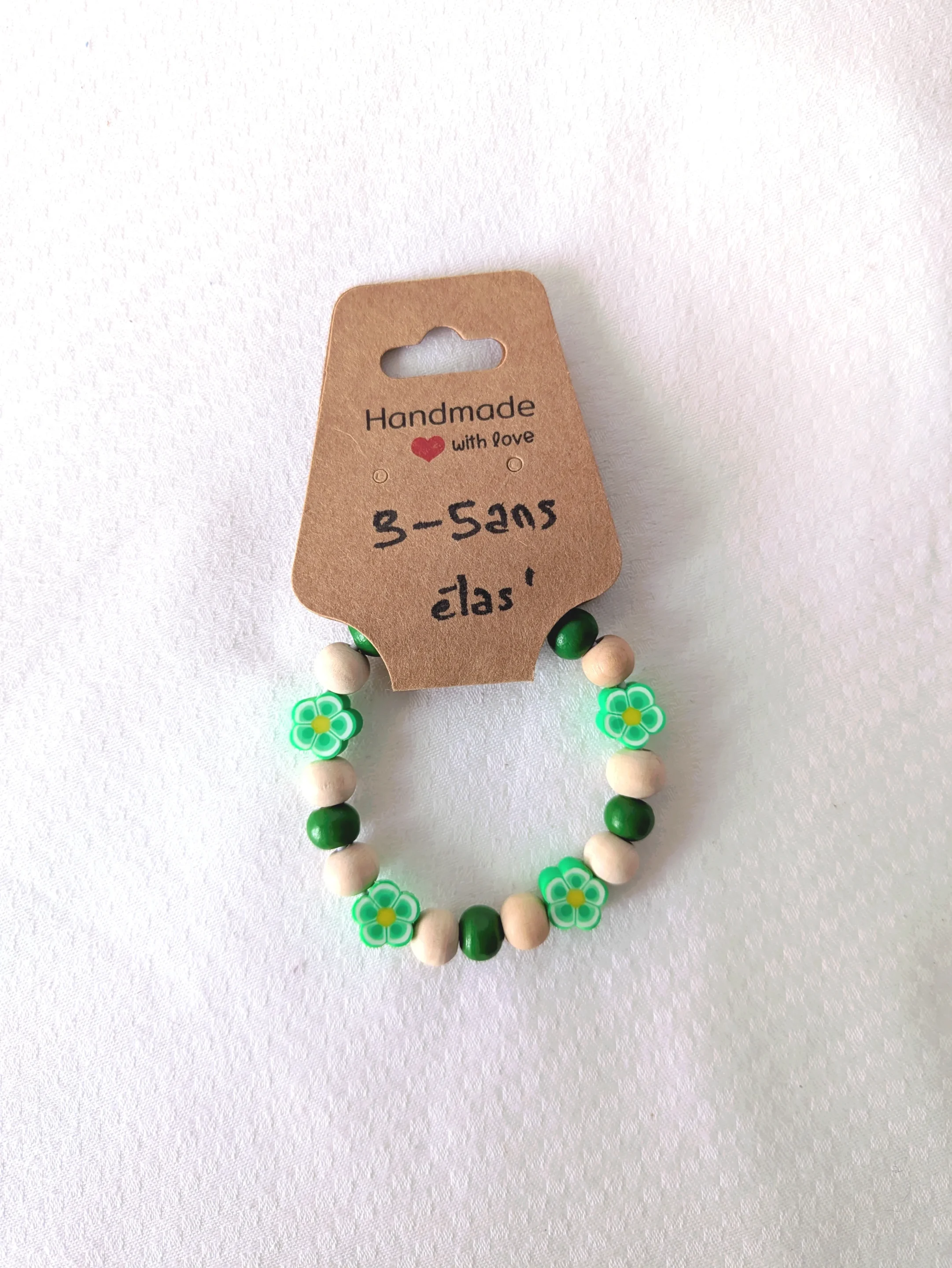 Bracelet élastique fleurs , taille 3-5 ans – Image 2