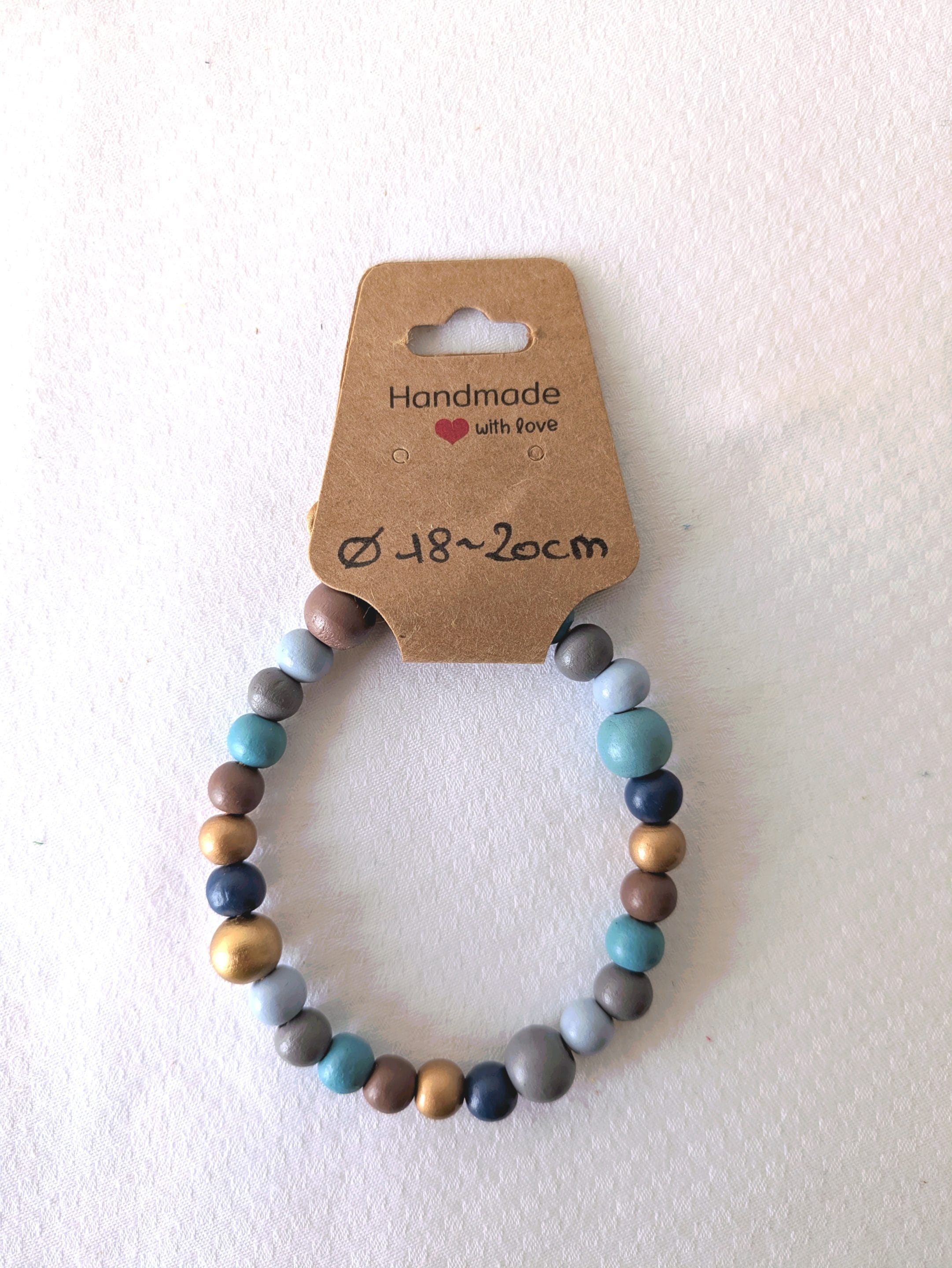 Bracelet réglable perles, taille L/XL – Image 3