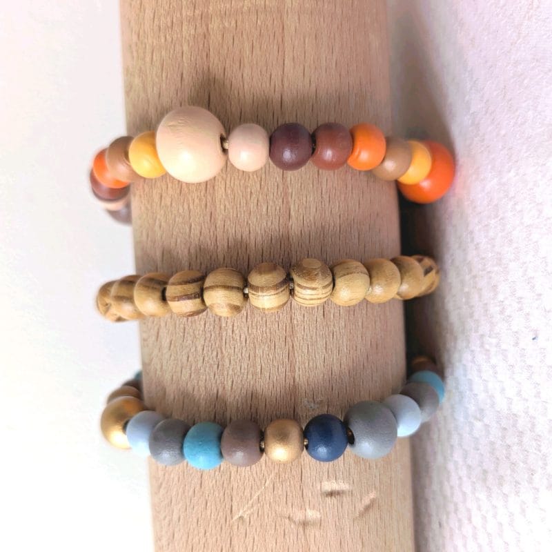 Bracelet réglable perles, taille L/XL