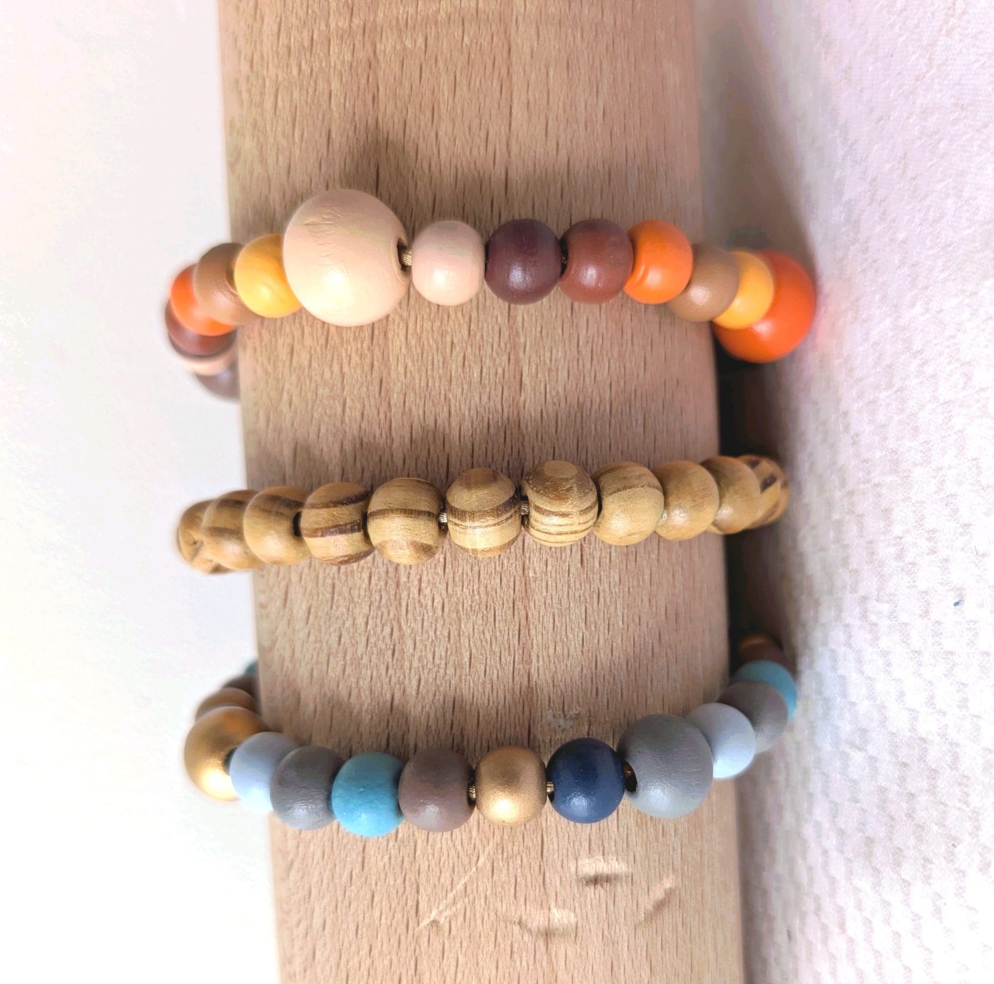 Bracelet réglable perles, taille L/XL