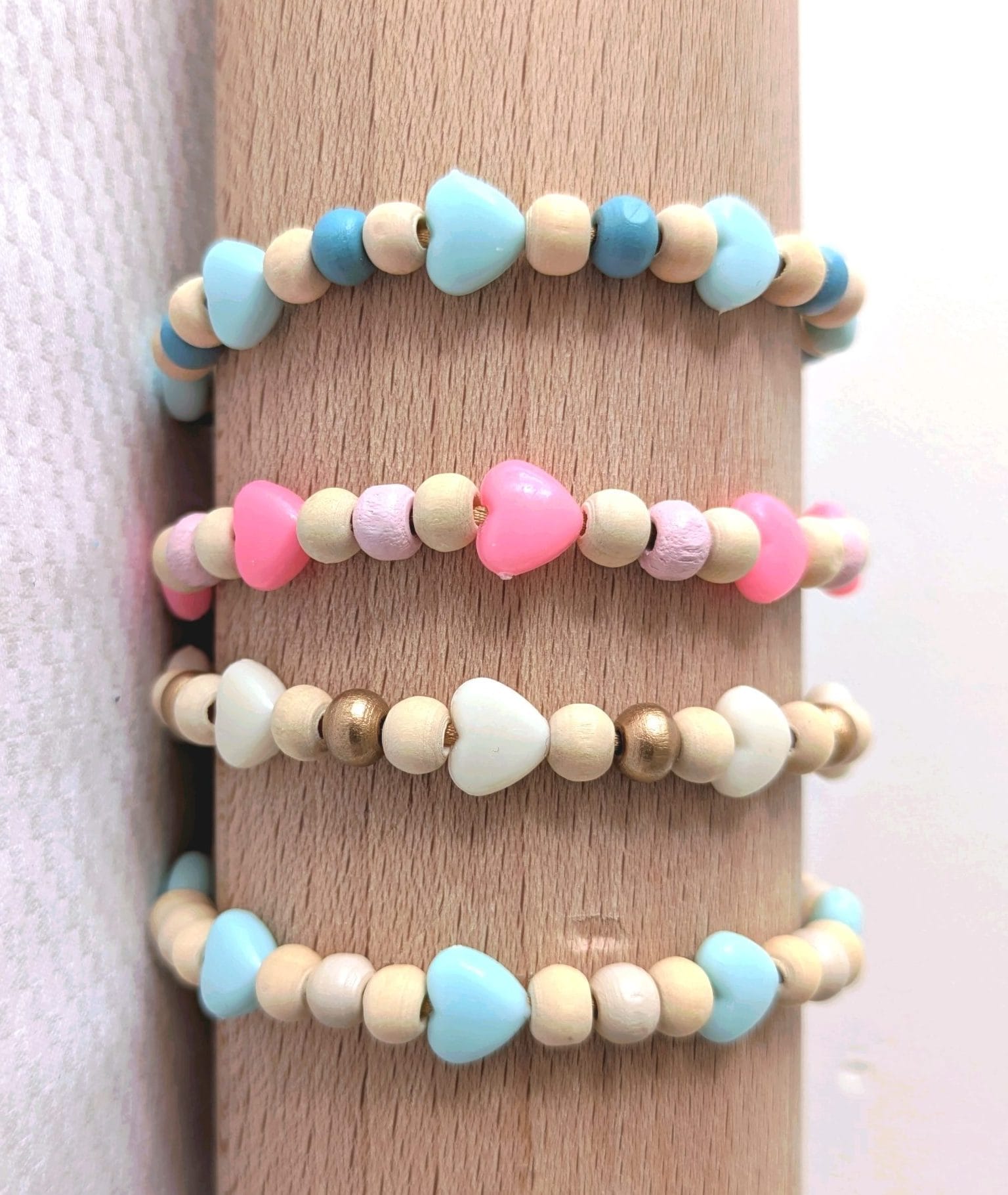 Bracelet réglable cœurs, taille L/XL