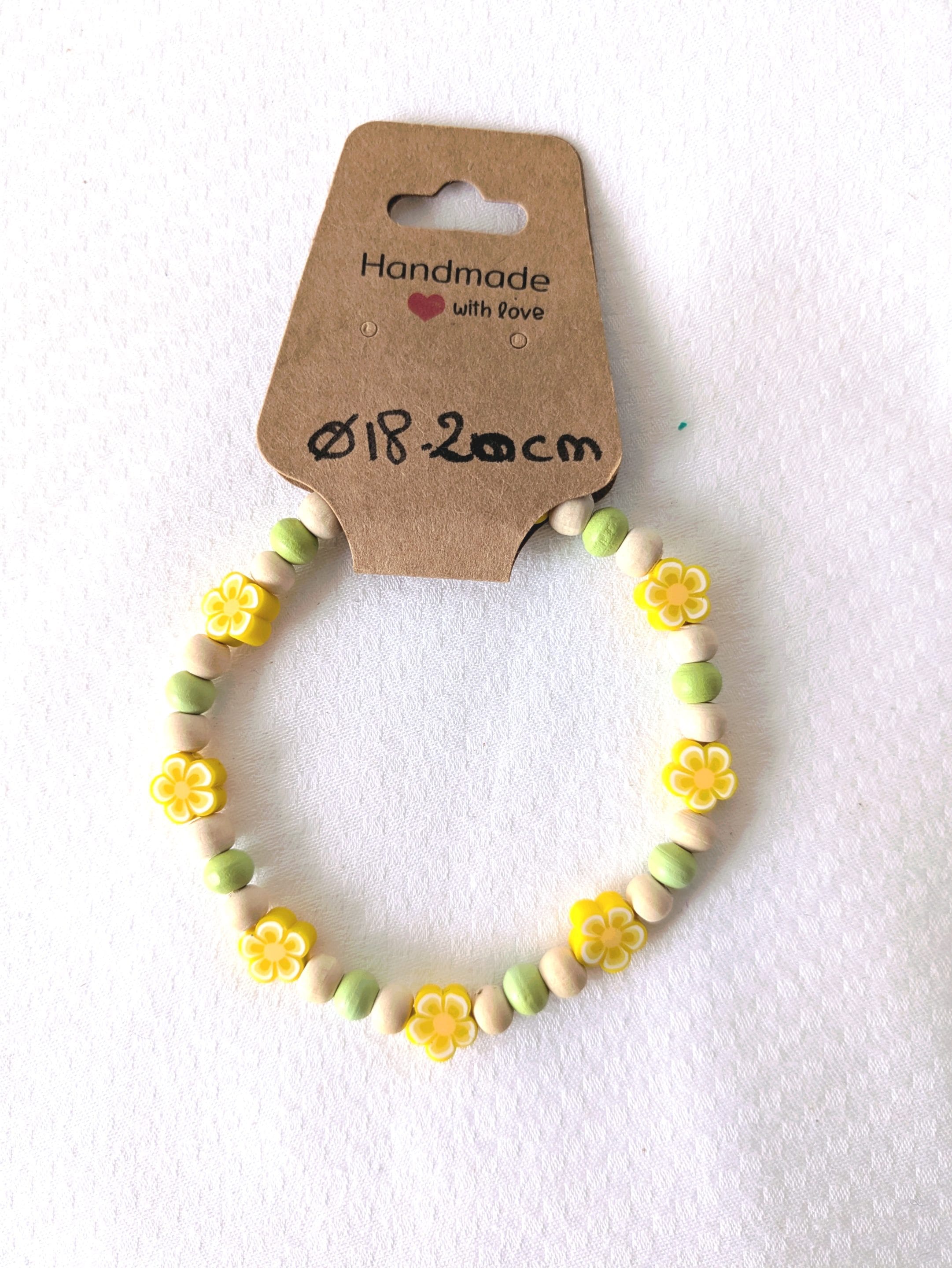 Bracelet réglable fleurs colorées, taille L/XL – Image 4