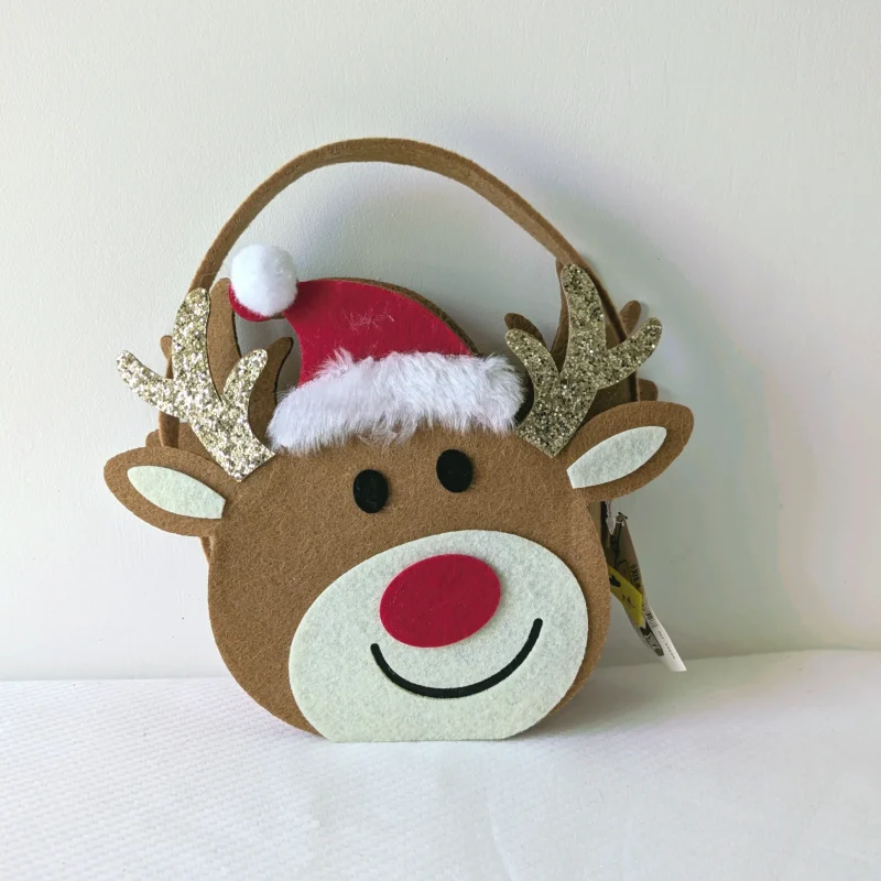 Panier de noël, motif renne