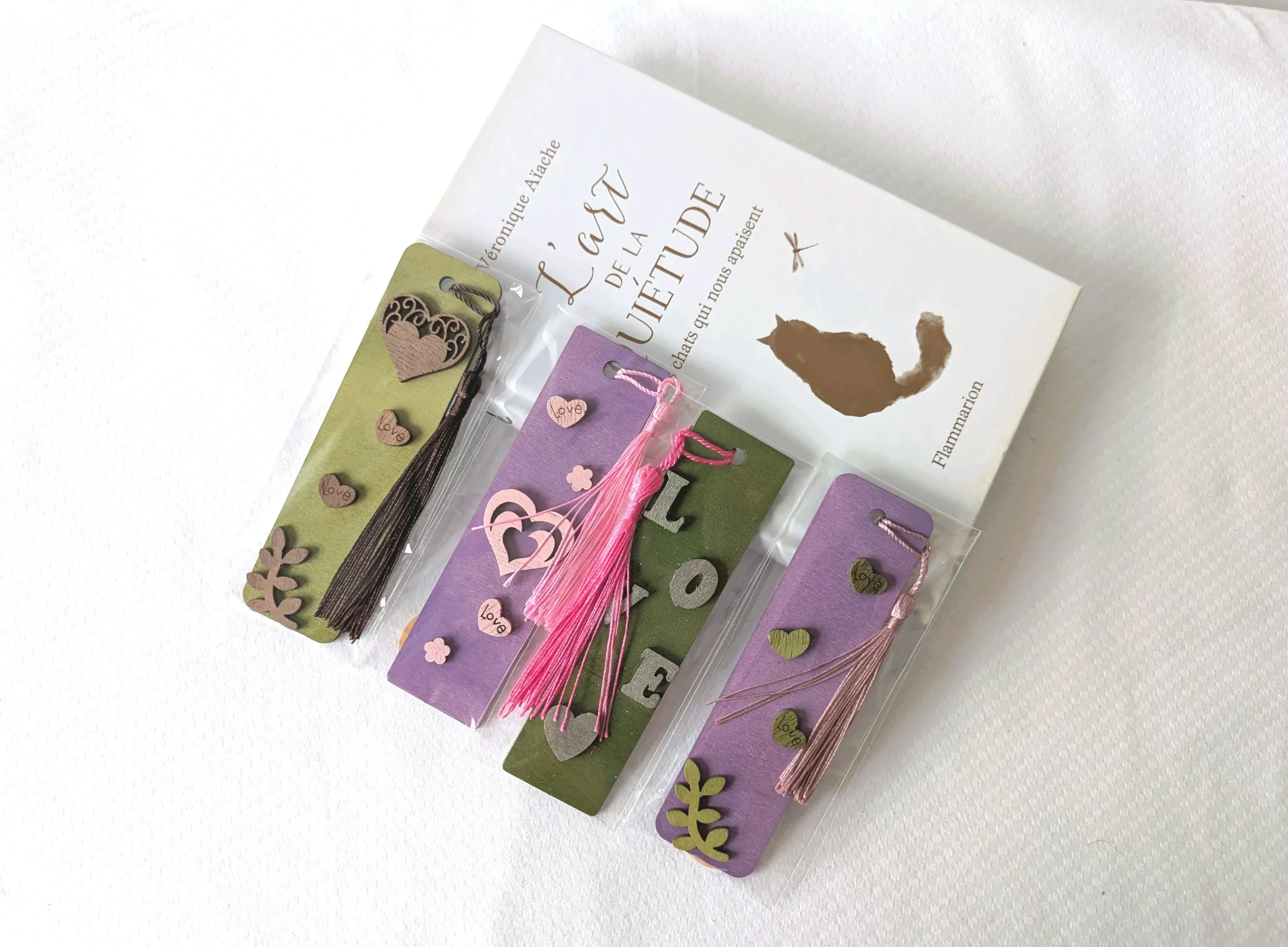Marque page, motif " Love "