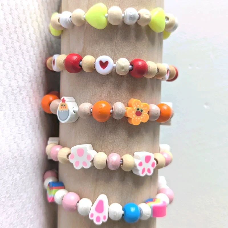 Bracelet élastique colorés , taille 3-5 ans