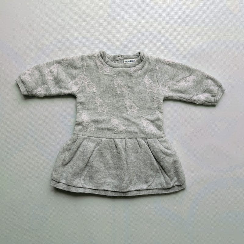 Robe fourrée grise