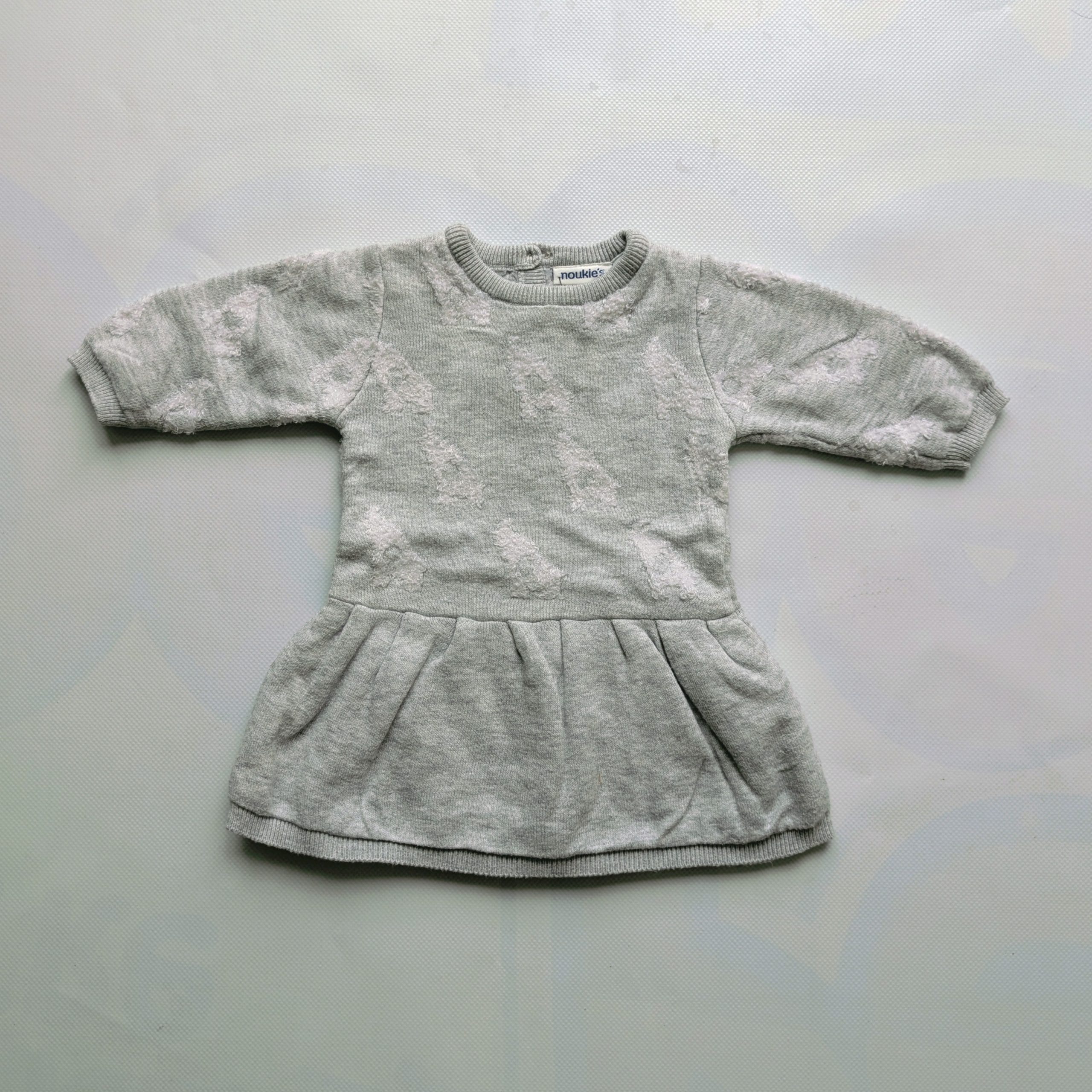 Robe fourrée grise
