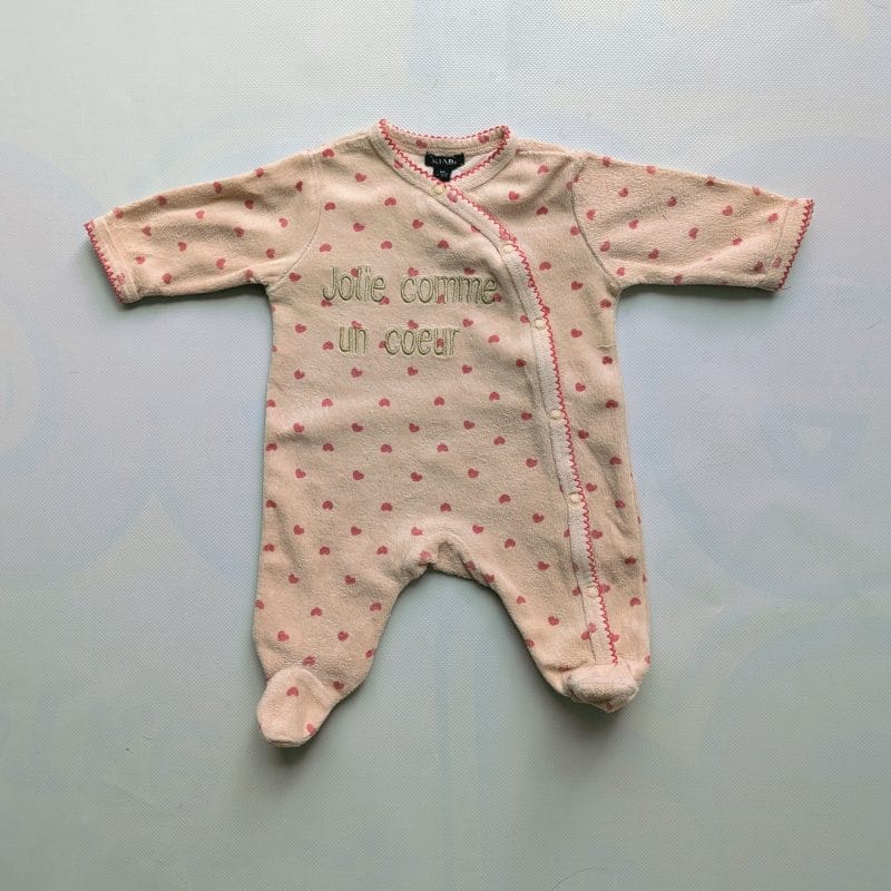 Pyjama motif cœurs, Kiabi